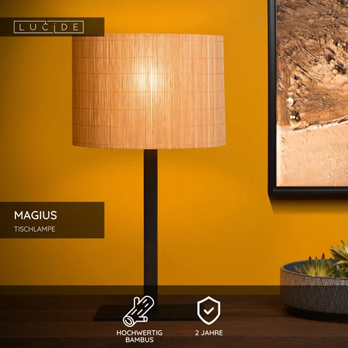 Lucide MAGIUS - Tischlampe - Ø 28 cm - 1xE27 - Natürlich - USP
